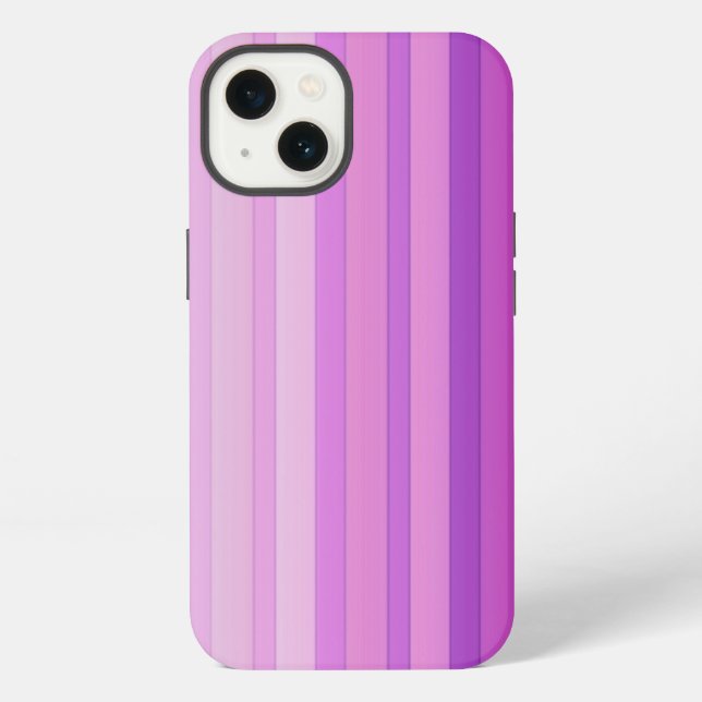 Purple Pink Stripes Pattern iPhone X Case (Back)