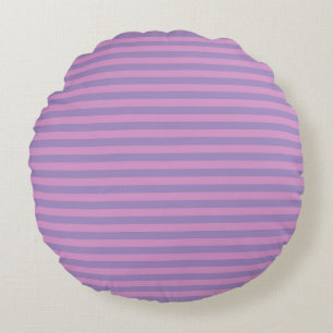 Purple Pink Stripes Seamless Pattern Round Cushion