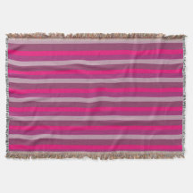 Purple  Pink Summer Mood Lines Throw Blanket