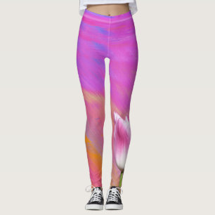 Purple Pink Swirl Tulip Leggings