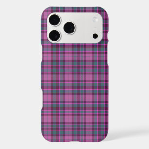 Purple Pink Teal Black Plaid Tartan iPhone Case