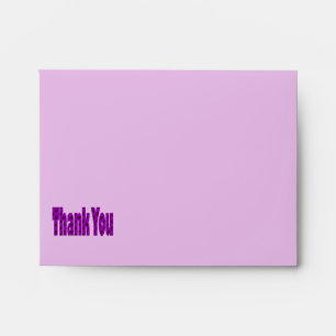 purple pink Thank you Envelopes