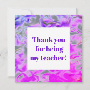 Purple Pink Tie-Dye Teacher Appreciation Thank You