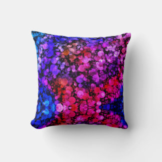 Purple Pink Tiny Bubbles Throw Pillow