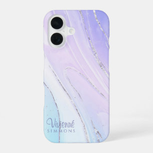 Purple Pink Tosca Ombre Marble Customisable iPhone 16 Case