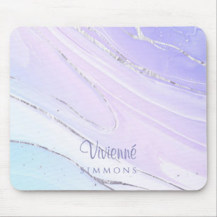Purple Pink Tosca Ombre Marble Customisable Mouse Mat