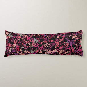 Purple Pink Triangle Pattern Body Cushion