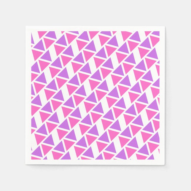 Purple Pink triangle Pattern Napkin (Front)