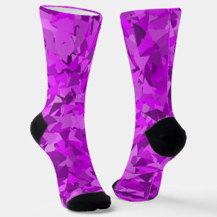Purple Pink Triangle Pattern Socks