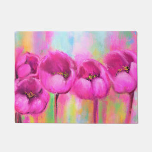 Purple Pink Tulip Doormat