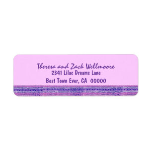 Purple Pink Vintage Striped Fabric Wedding G209