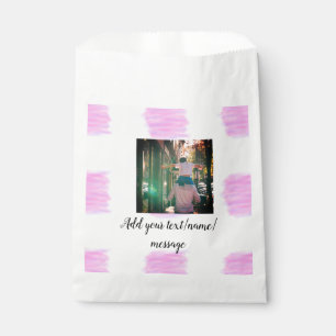 Purple pink watercolor father son dad add image te favour bags