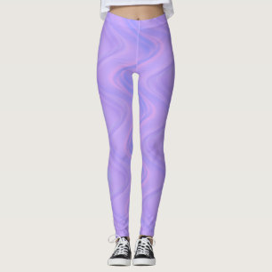 Purple Pink Wavy Lines Pattern Leggings