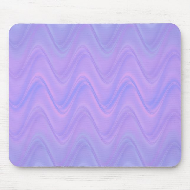 Purple Pink Wavy Lines Pattern Mouse Mat (Front)