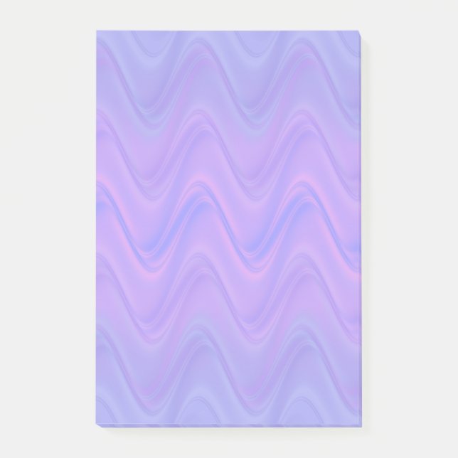 Purple Pink Wavy Lines Pattern Post-it Notes (Front)