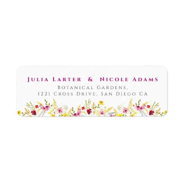 Purple Pink Wild Orchid Flowers Wreath Wedding (Front)