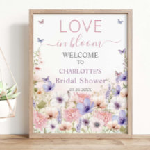 Purple Pink Wildflower Butterflies Love in Bloom