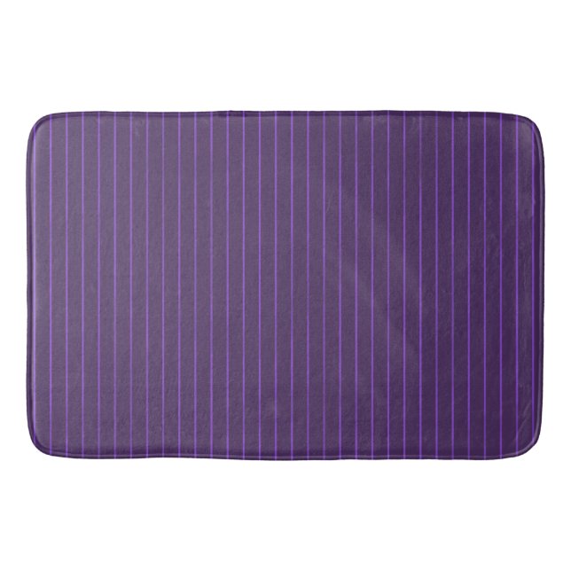 Purple pinstripes bath mat (Front)