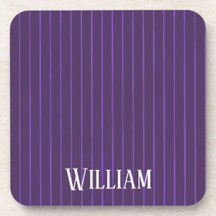 Purple pinstripes coaster