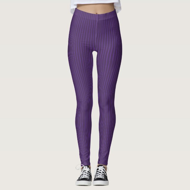Purple pinstripes leggings (Front)