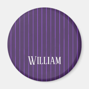 Purple pinstripes magnet