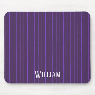 Purple pinstripes mouse mat