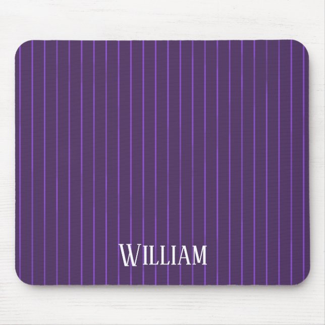 Purple pinstripes mouse mat (Front)