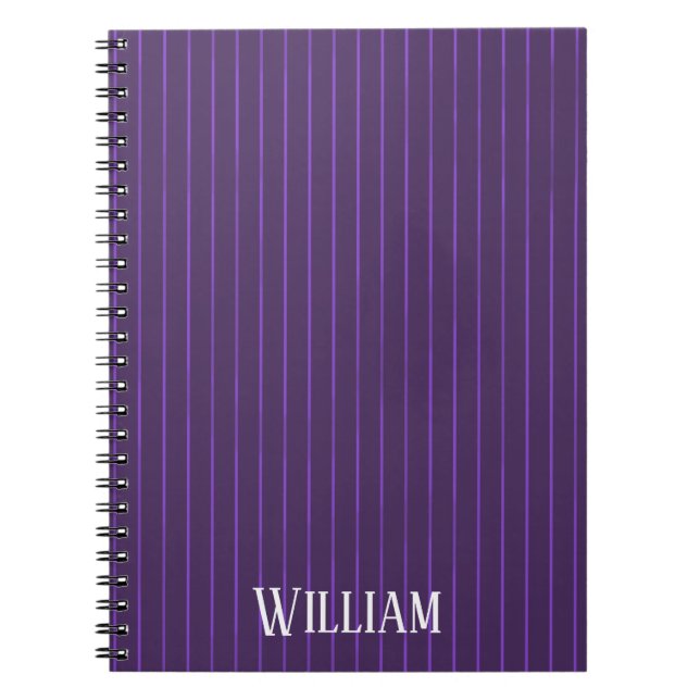 Purple pinstripes notebook (Front)