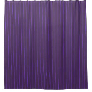 Purple pinstripes shower curtain