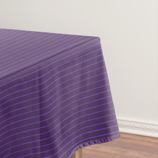 Purple pinstripes tablecloth (In Situ)