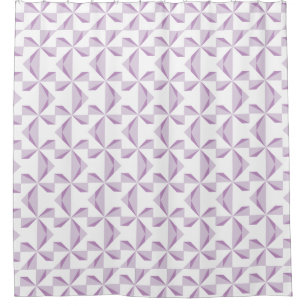 Purple Pinwheel Shower Curtain