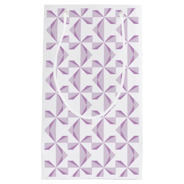 Purple Pinwheels Small Gift Bag (Front)