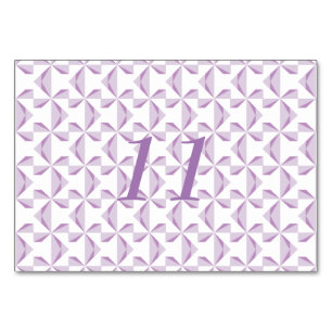 Purple Pinwheels Table Number