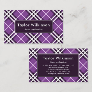 Purple Plaid Business Card