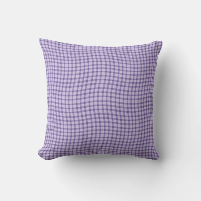 Purple Plaid Chequered Seamless Pattern Cushion (Front)