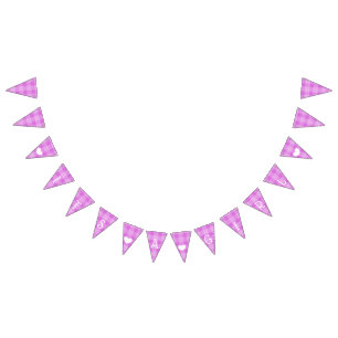 Purple Plaid Its a Girl Baby Shower Bunting Bunting