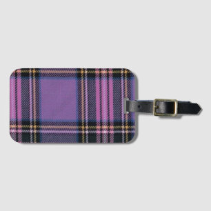Purple Plaid Luggage Tag
