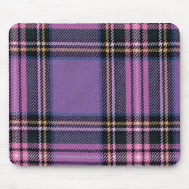 Purple Plaid Mouse Mat (Front)