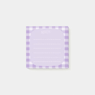 Purple Plaid Note Design