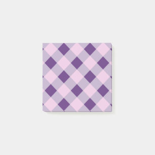 Purple plaid post-it post-it notes