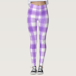 Purple Plaid Pretty Pastel Leggings
