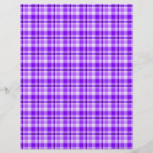 Purple Plaid Scrapbook Paper