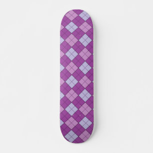 Purple Plaid Skate Deck