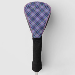 Purple Plaid Tartan 1 diagonal Golf Head Cover