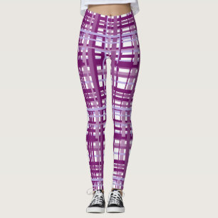 Purple Plaid Yoga Pants