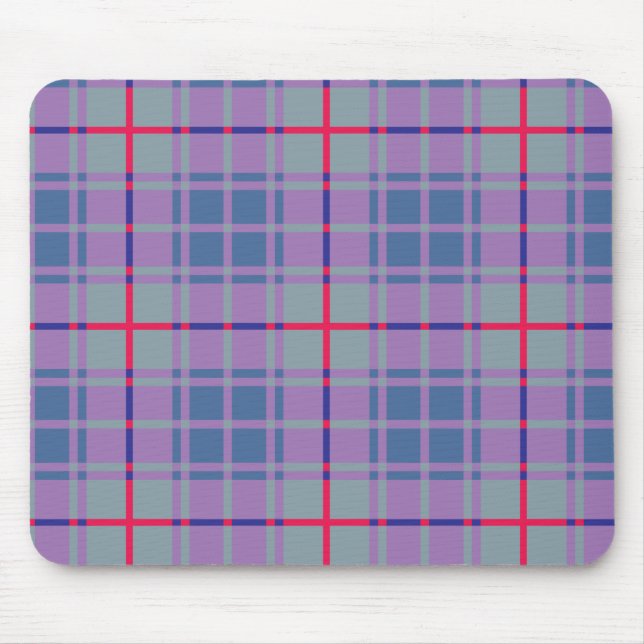Purple Plaids Mouse Mat (Front)