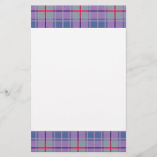 Purple Plaids Stationery