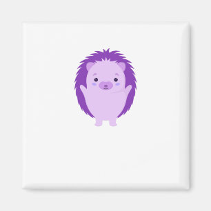 Purple Plant Hedgehog Magnet