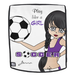 Purple, Play Like A Girl Soccer Backpack