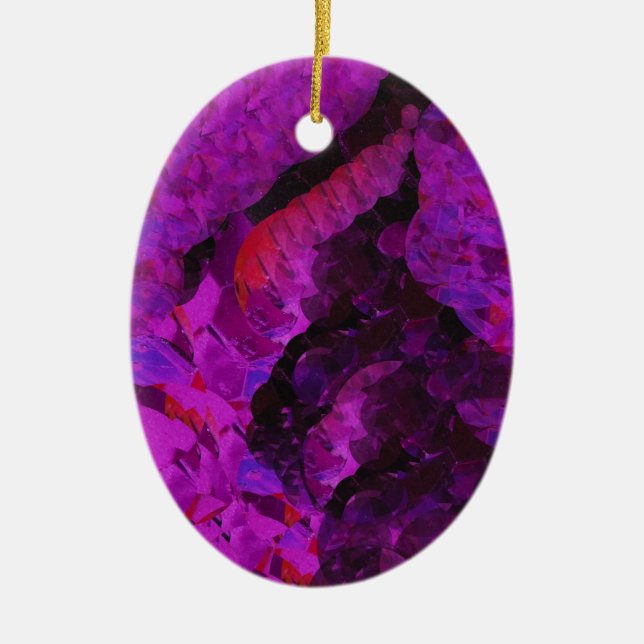 Purple Pleaser Oval Ornament (Front)